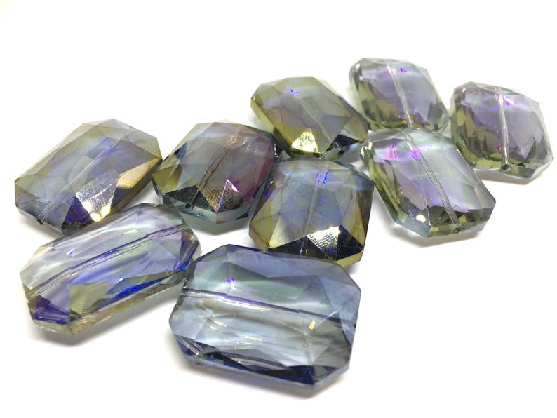 34mm Glass Crystal in Purple Coffee Faceted Crystals for Etsy