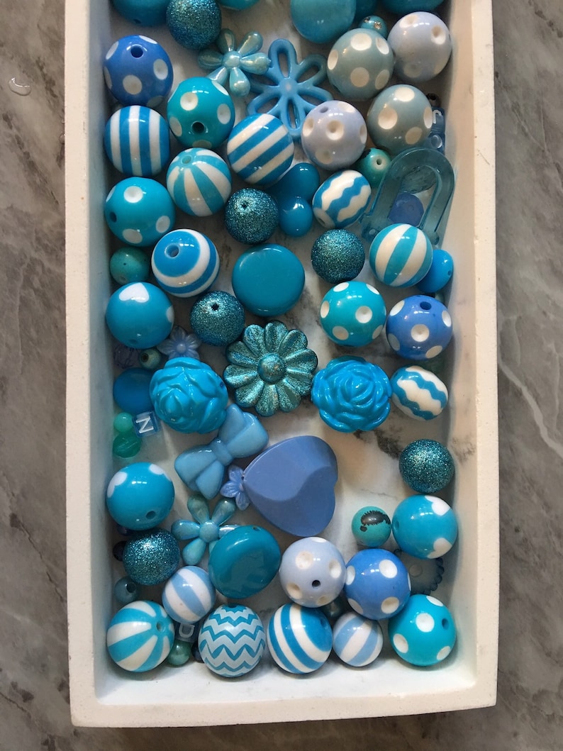 sale clearance beads turquoise bangle making beads WHOLESALE Blue White Bead Soup Mix bubblegum round crystals jewelry creation