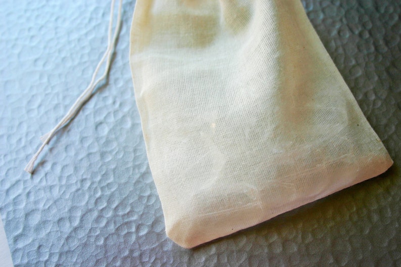 4x6 Drawsting Muslin Bags Candy / Soap / Party Favor / Jewelry bags BLANK BAGS Buy more to save MORE image 4