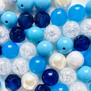 Perlensuppe Bunte 20mm runde Perlen, 50 Gumball Perlen, Bubblegum chunky Perlen Halskette Schmuck, Mädchen Halskette runde Frauen Kugel Perlen