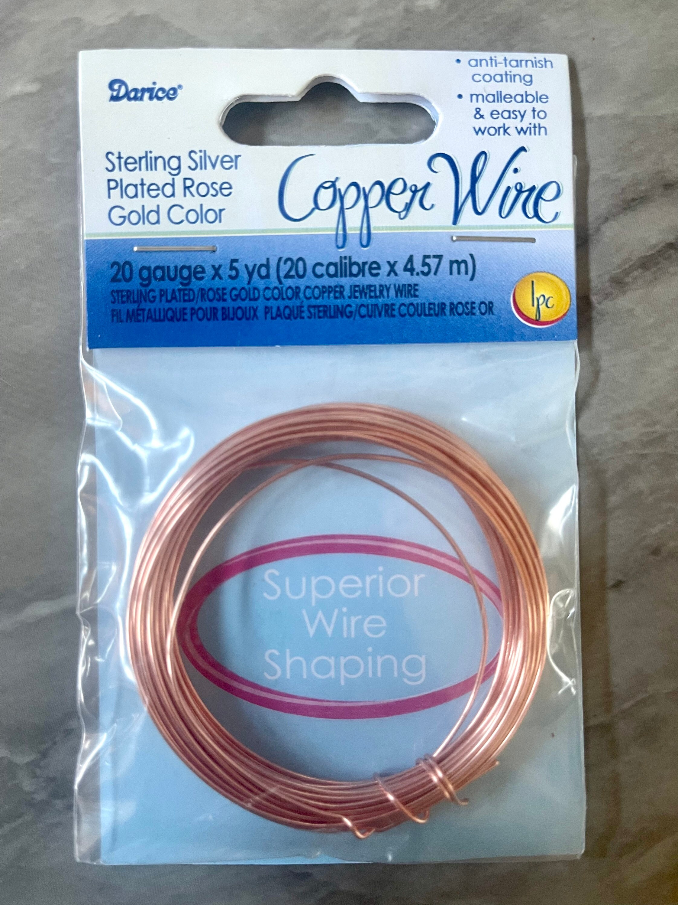 LAST CHANCE Wholesale 20 Gauge Rose Gold Copper Wire, 15 Feet Roll