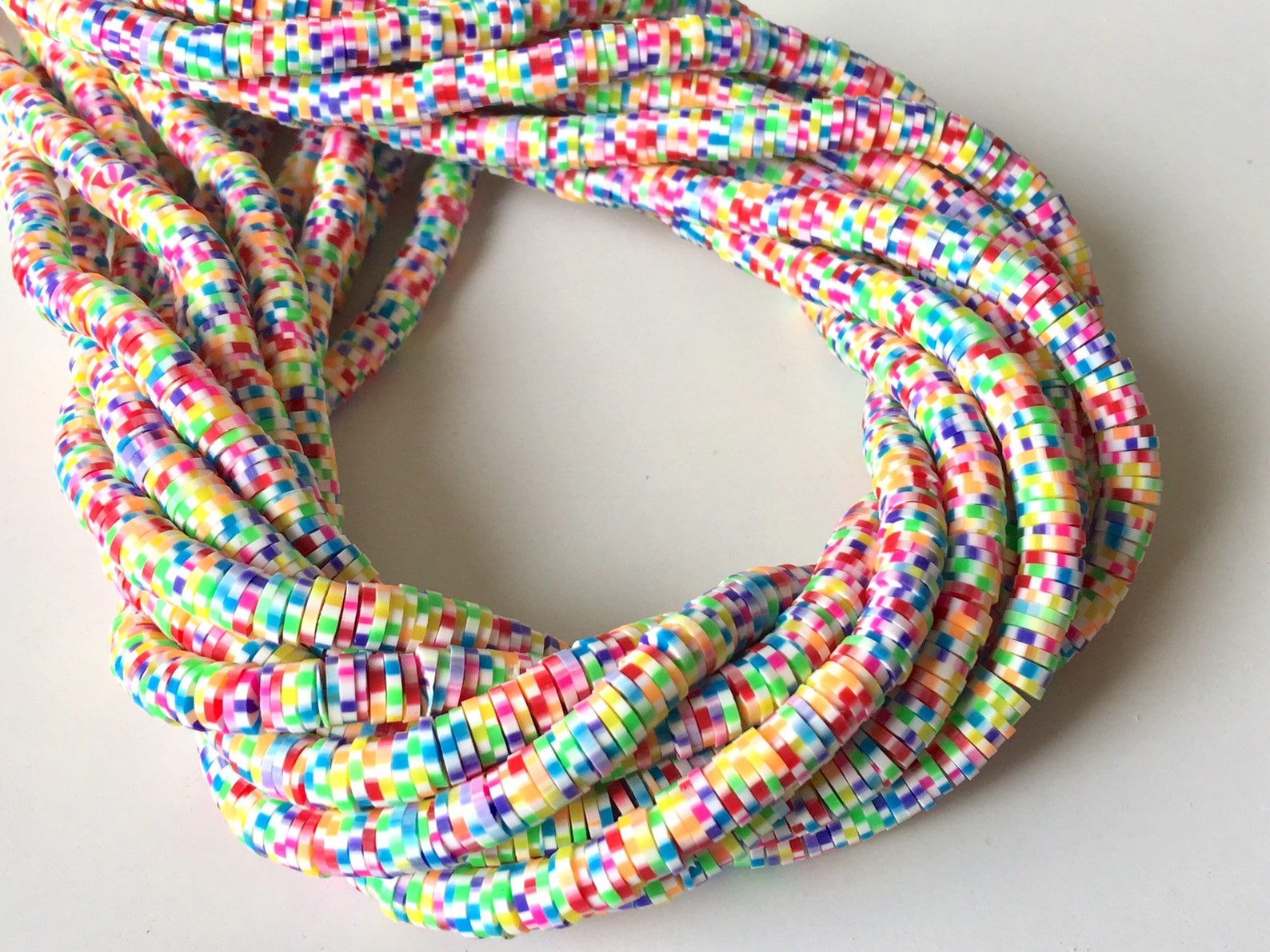 Tye Dye 6mm WHOLESALE Rubber Disc Beads 16 Strand Heishi Etsy