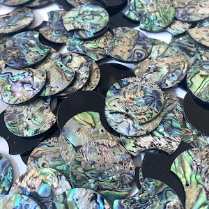 Abalone Shell Grün Schwarz Acrylrohlinge Ausschnitt, Ohrring Anhänger Schmuckherstellung, 35 mm Schmuck, 1-Loch Ohrringrohlinge, Geode Achat