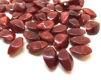 Deep Red beads, The Joy Collection, Bangle Making, Jewelry Making, 17mm Polygon beads, statement necklace, red acrylic beads, red necklace