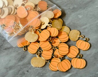 Wholesale 100 Halloween Charme Kürbis, Jack O Lantern Rohlinge, Halloween Schmuck große orange Perlen, Drahtschmuck, Drahtschmuck