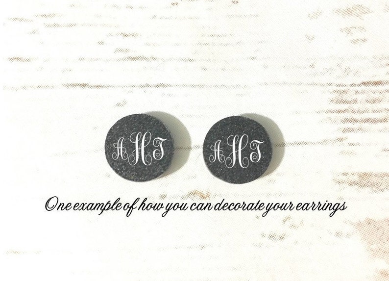 Acrylic Earring Blanks 16mm Earring Circles Monogram Etsy