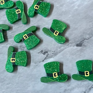 Leprechaun Acrylic Earring Blanks, blank green glitter jewelry, resin earrings, lucite earring blanks, St. Patricks Day, green jewel