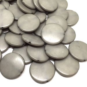 Gray round beads, gray circular beads, Bangle Making, Jewelry Making, 27mm Circle Beads, gray Jewelry, gray beads, gray bangle