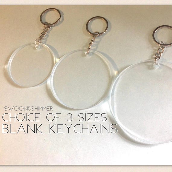 Blank Keychains, 2 2.5 3 Inch Designs, circular keychains, acrylic blanks, monogram keychain, acrylic circles, keychain charm, lanyard key