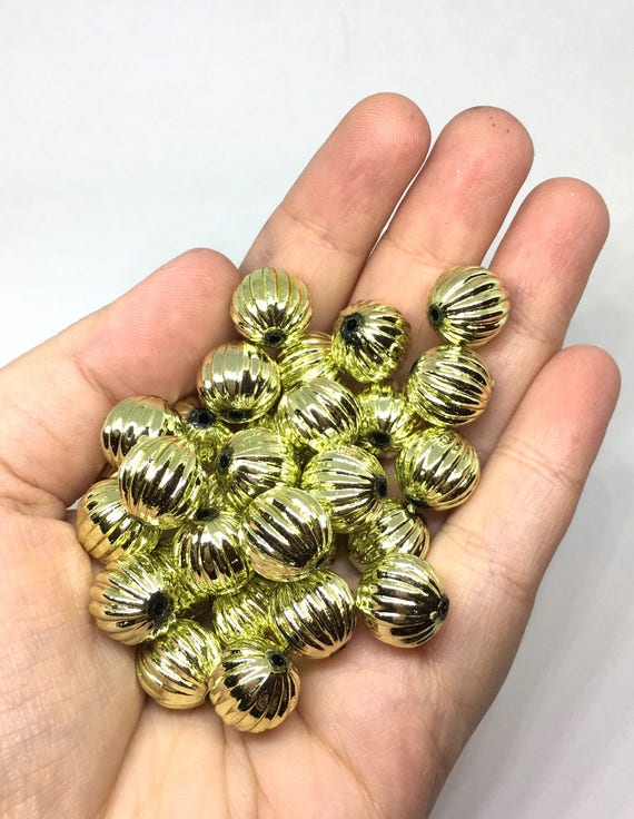 Golden beads 2024 for jewellery making