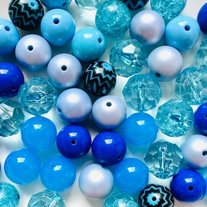 Perlensuppe Bunte 20mm runde Perlen, 50 Gumball Perlen, Bubblegum chunky Perlen Halskette Schmuck, Mädchen Halskette runde Frauen Kugel Perlen