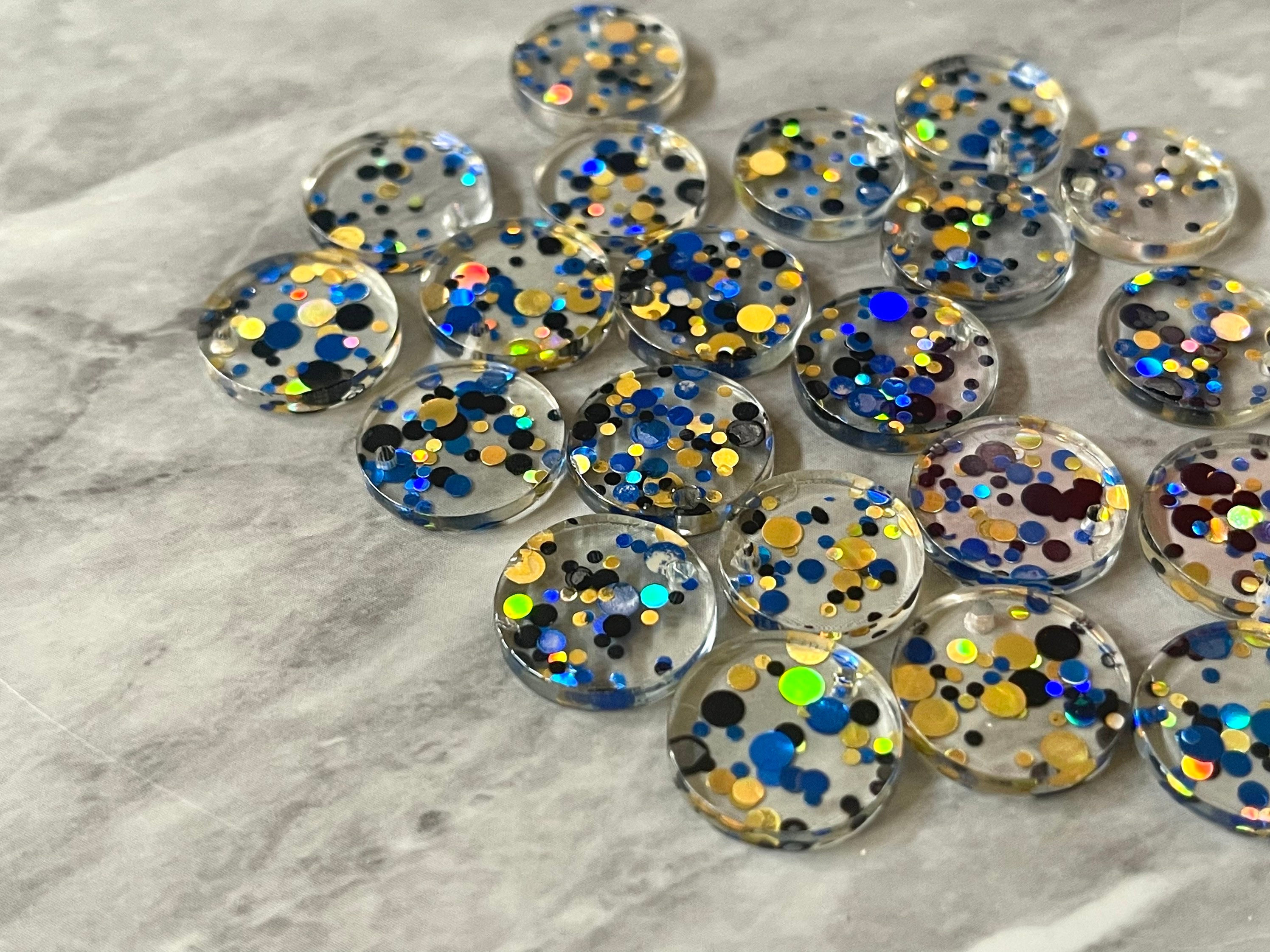 Wholesale VIP Party Blue & Gold Resin Beads Round Cutout -  Norway