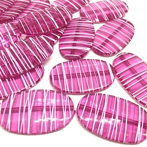 XL Dark Pink Painted 45mm beads, chunky jewelry, wire bangle, jewelry making, pink large Beads, magenta beads, large beads, pink necklace