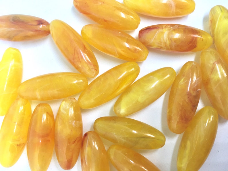 Yellow Beads Marigold The POD Collection 33mm Beads big Etsy