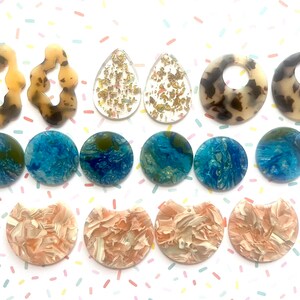 WHOLESALE Last Chance Acrylic laser cut Earring Blanks, pierced ear stud blank pieces