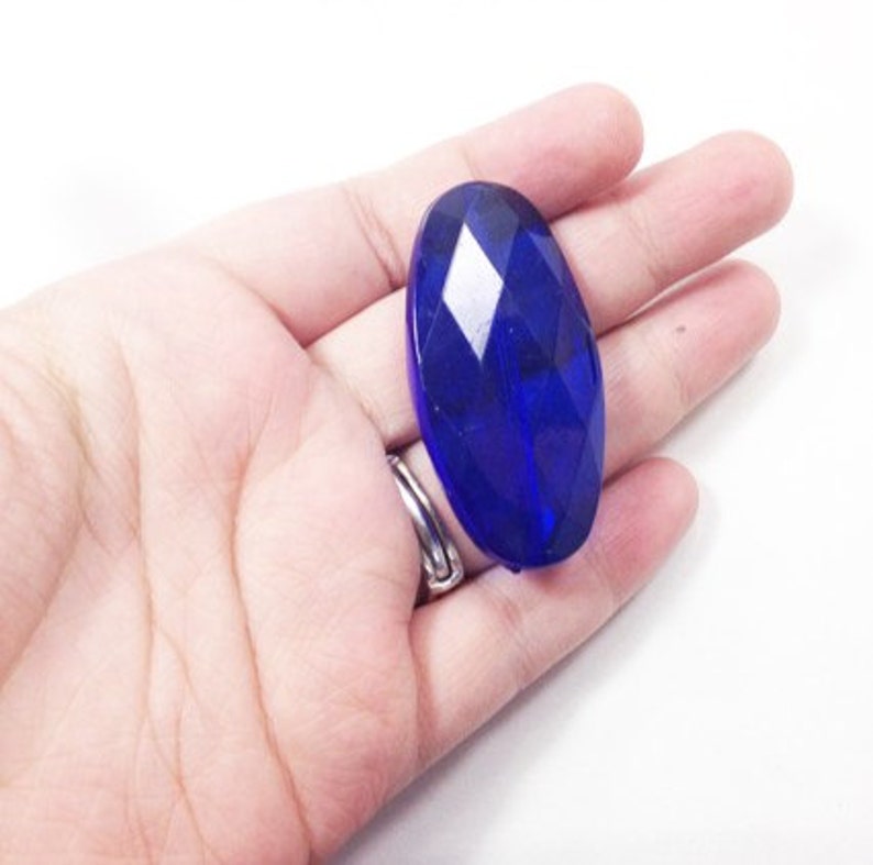 Extra Large Slab Nugget Beads Acrylic Royal Blue Chunky - Etsy