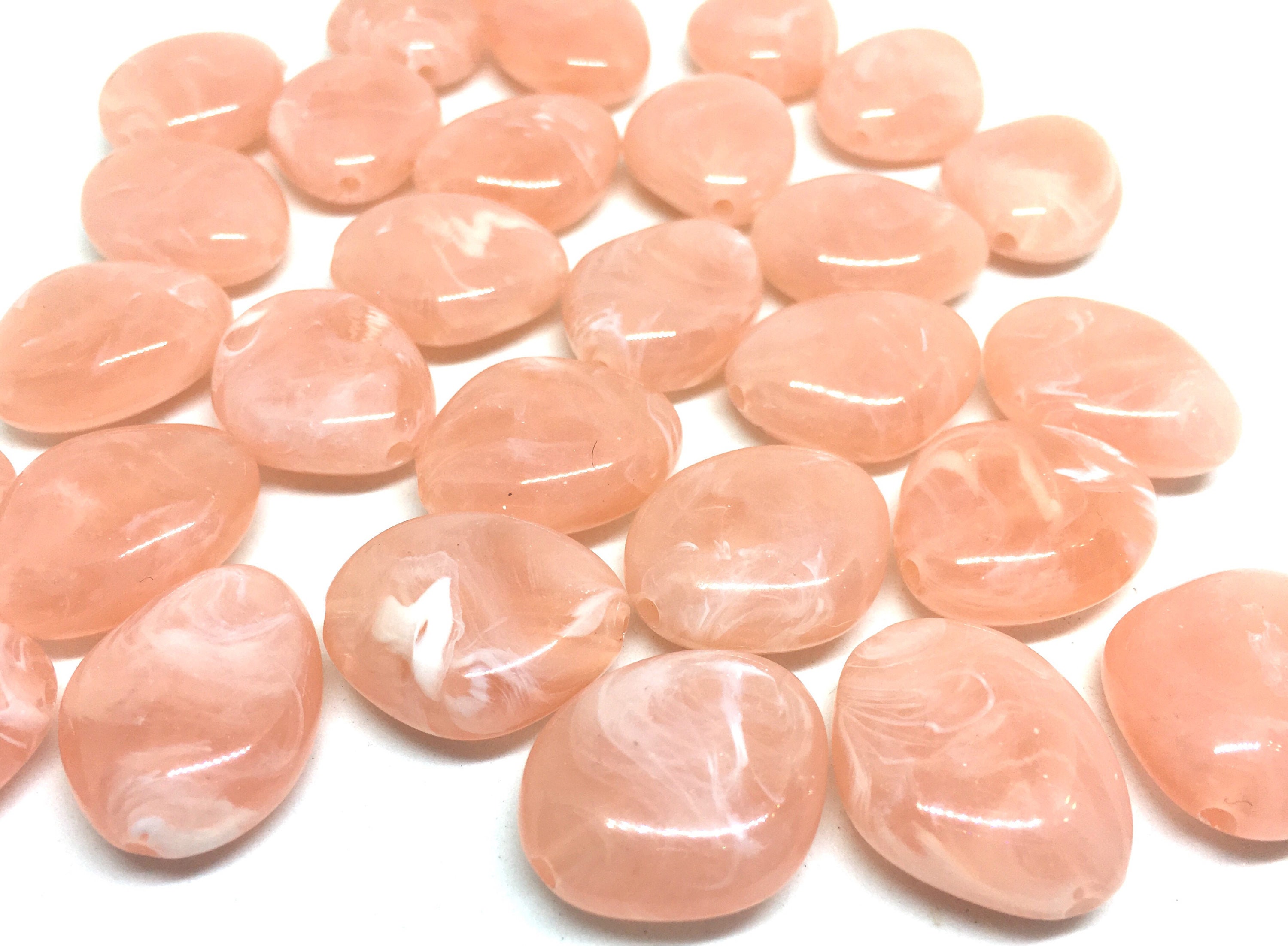 Peach Beads The Princess Collection 25mm Beads big acrylic | Etsy