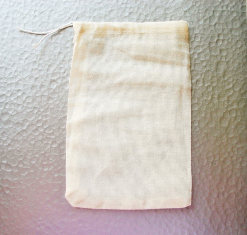 4x6 Drawsting Muslin Bags Candy / Soap / Party Favor / Jewelry bags BLANK BAGS Buy more to save MORE image 3