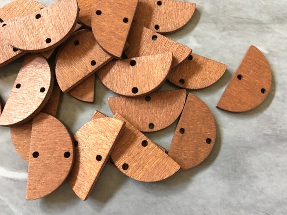 Bright Creations Wood Keychain Blanks, Round, Oval, Heart, and Rectangle for Crafts (12 Pack)