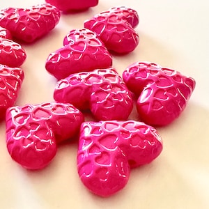 Harten in hart 30 mm acrylkralen, roze hars glinsterende dikke ambachtelijke benodigdheden draad armband sieraden liefdessieraden Valentijnsdag liefde