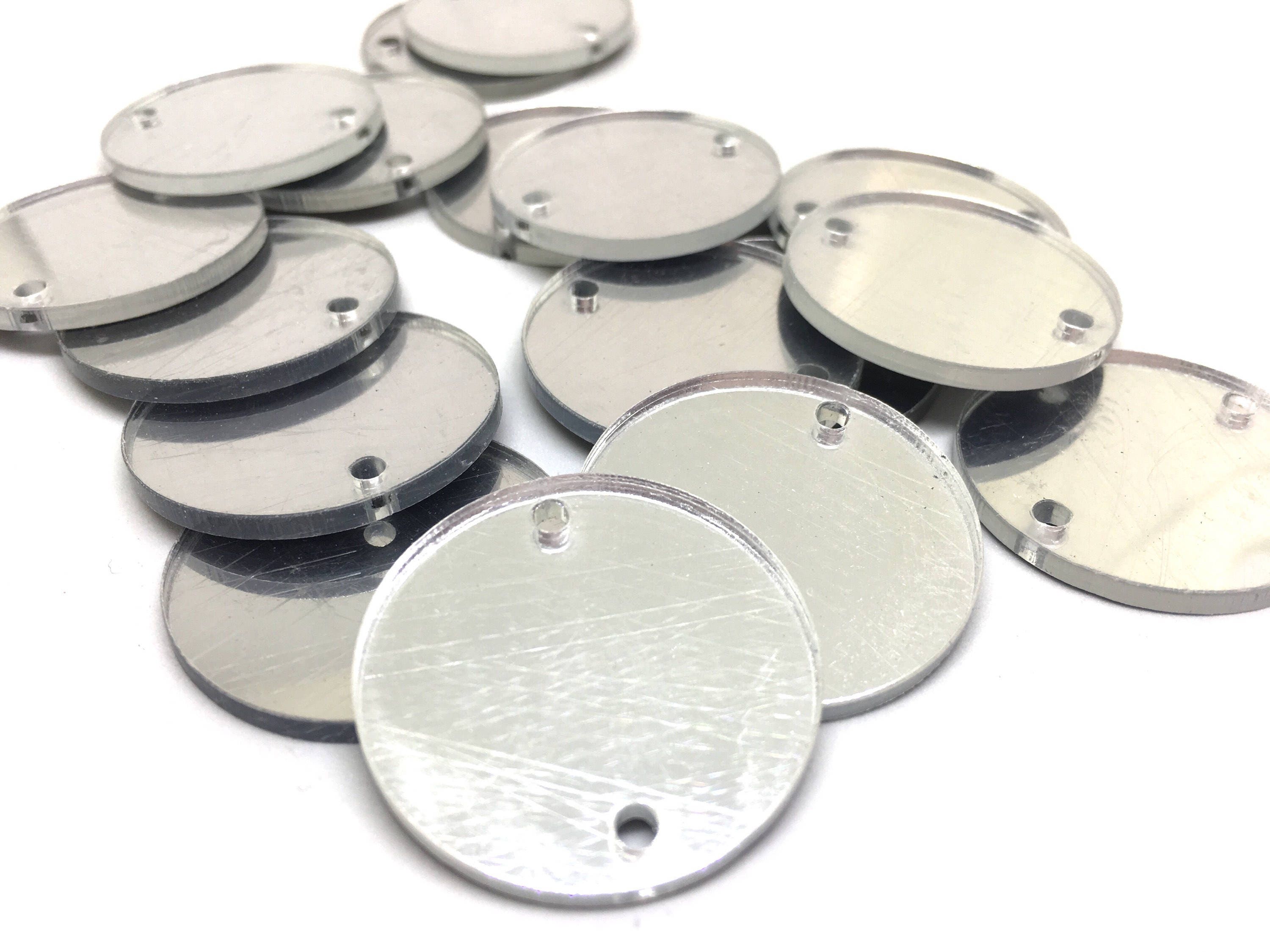 Silver Mirror Discs 2 Hole Acrylic Disc BLANK 30mm Etsy