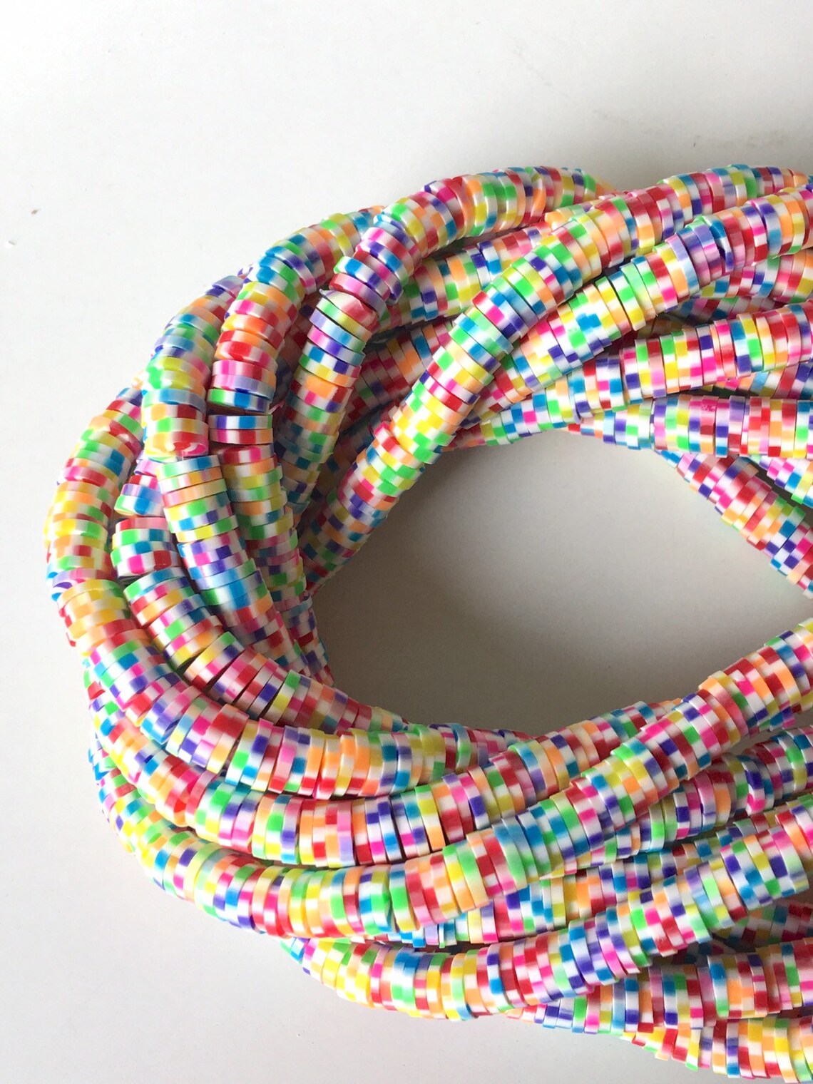 Tye Dye 6mm WHOLESALE Rubber Disc Beads 16 Strand Heishi Etsy