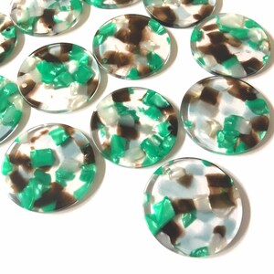 Grün Braun Blau Konfetti Harz Acryl Rohlinge Ausschnitt, Ohrring Perle Schmuck machen, 30 mm Kreis Anhänger Schmuck, grüne Ohrringe DIY