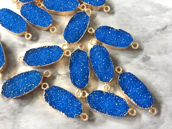Druzy connector shop beads