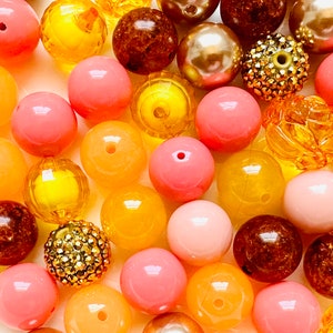 Perlensuppe Bunte 20mm runde Perlen, 50 Gumball Perlen, Bubblegum chunky Perlen Halskette Schmuck, Mädchen Halskette runde Frauen Kugel Perlen