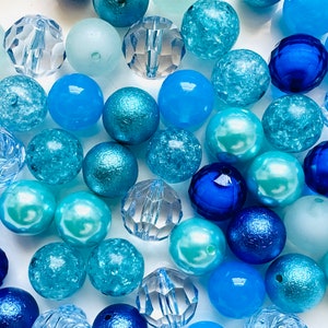 Perlensuppe Bunte 20mm runde Perlen, 50 Gumball Perlen, Bubblegum chunky Perlen Halskette Schmuck, Mädchen Halskette runde Frauen Kugel Perlen