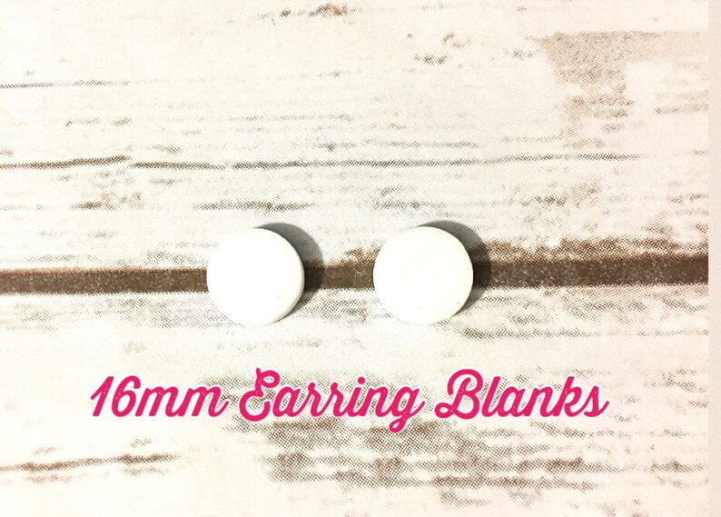 Acrylic Earring Blanks 16mm Earring Circles Monogram Etsy