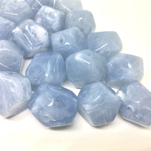 Blue Beads, Sky Blue, Acrylic Beads, The Jet-Setter Collection, 22mm beads, Colorful beads, Multi-Color Beads, Gemstones, Chunky Beads