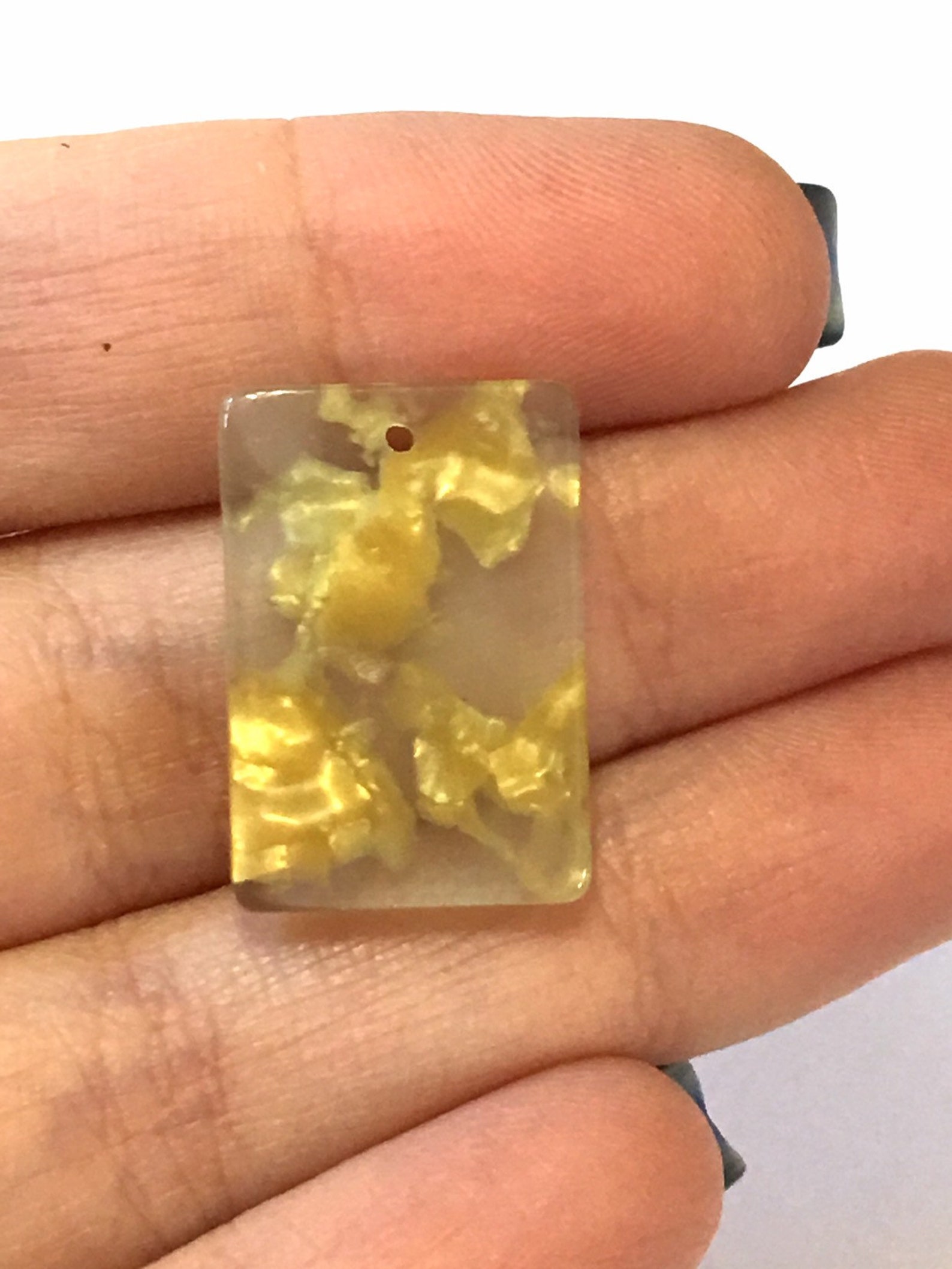 Clear Resin With Gold Foil Acrylic Blanks Cutout Rectangle Etsy