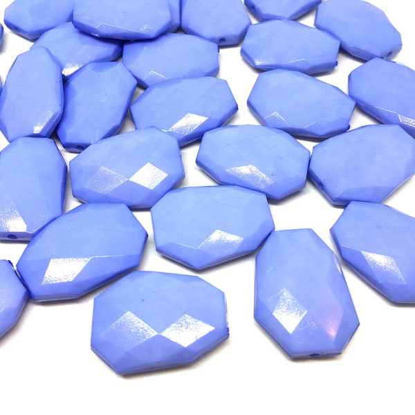 Periwinkle faceted beads, blue beads, Bangle Making, Jewelry Making, 27mm Beads, purple Jewelry necklace, blue jewelry, periwinkle faceted