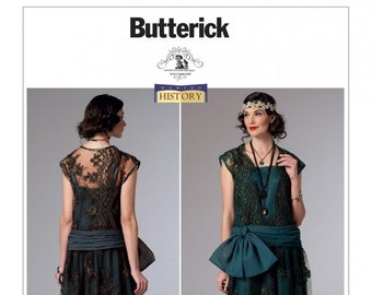 Butterick B6399 Sewing Pattern Misses' Drop-Waist Dress with Oversized Bow Size 14-16-18-20-22 Uncut