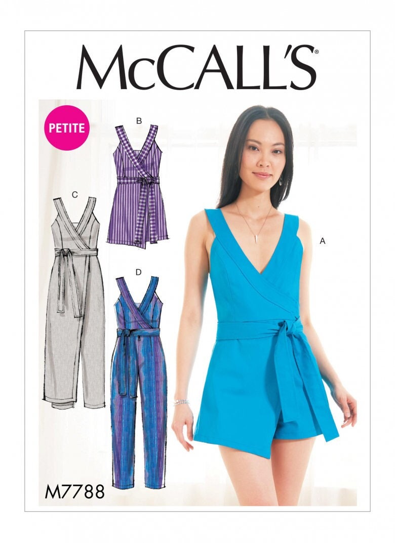 M7788 Pattern Mccall’s M7788 Sewing Pattern Misses'/miss Petite Romper and Jumpsuit ...