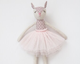 Handmade toy . handmade deer toy. heirloom deer toy. baby toy. toddler toy. soft deer toy.