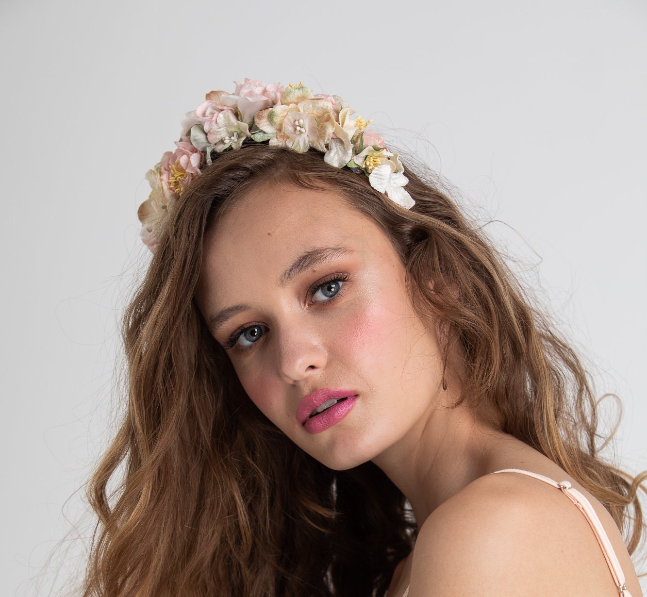 Handmade Velvet Floral Headband-OS Amazon.com : Fashion Velvet Wide Headband Rose Flower  main image 2
