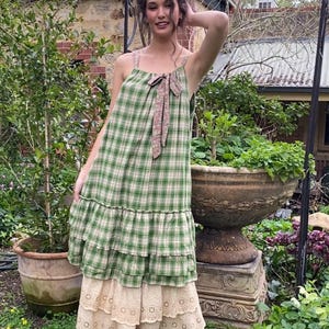 London Plaid Dress in Green With Floral Tie Bow . Plaid Pinafore Dress in Green . - Etsy London Plaid Dress in Green With Floral Tie Bow . Plaid Pinafore Dress in Green . - Etsy