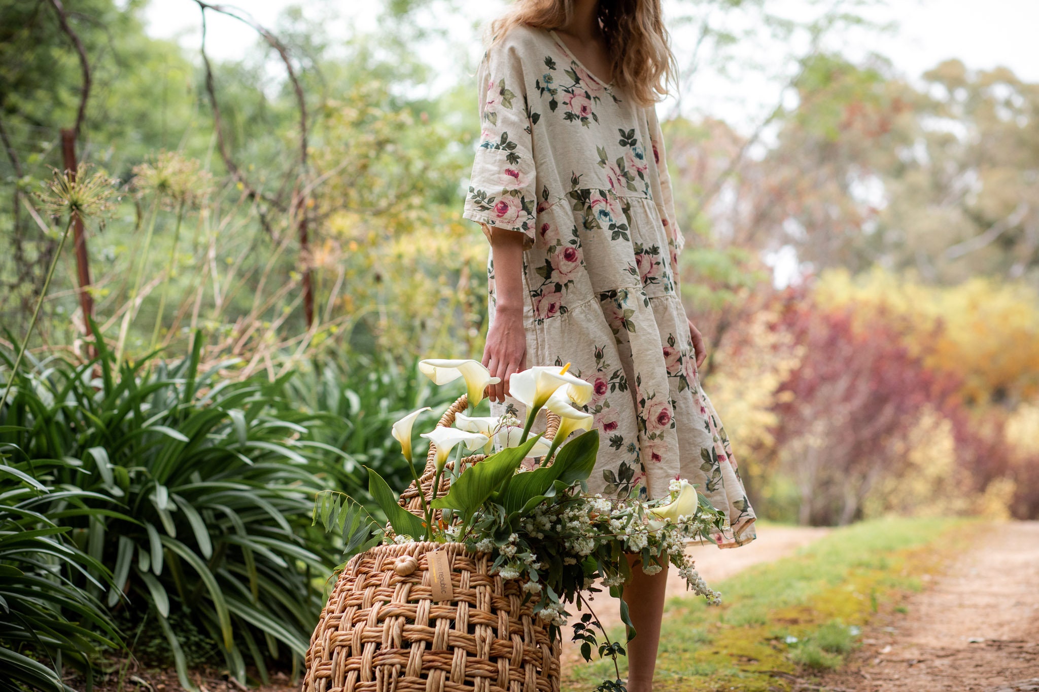 knee length dresses for ladies Floral Crepe Stella Dress main image 0