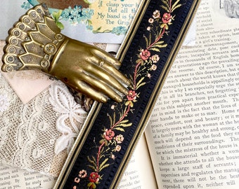 Exquisite French Vintage ribbon trim to use for slow stitching, snippets, embellishing, and all sewing, and craft projects.