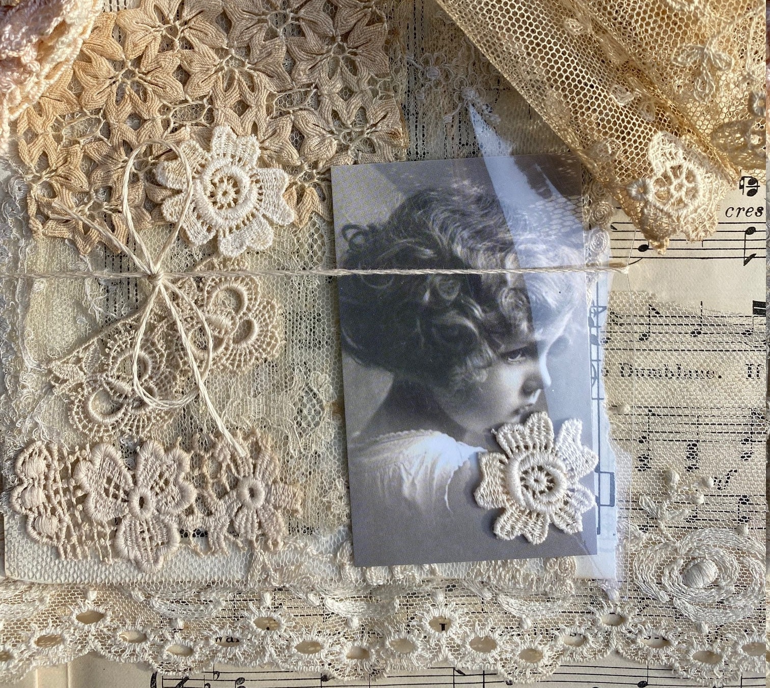 Antique Lace Pieces for Junk Journals, Snippets, Jewelry and Card