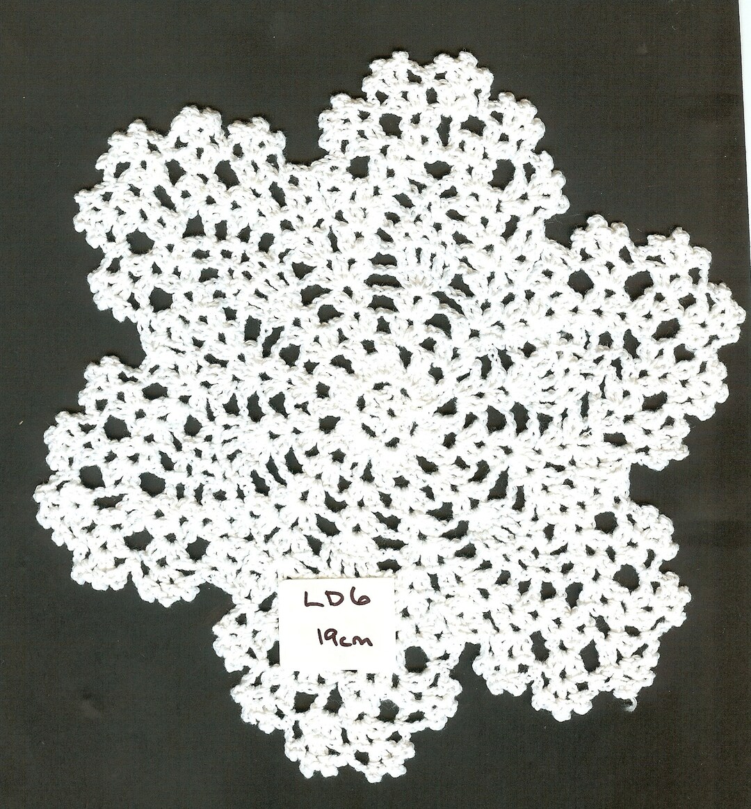 Crochet Cotton Doilies. 2 Crochet Doilies. Doilies for Scrapbooking