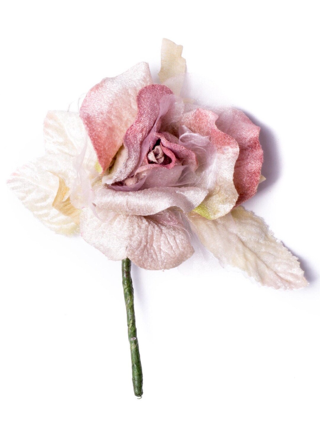 Velvet Rose . Millinery Rose . Vintage Peach Rose - Etsy