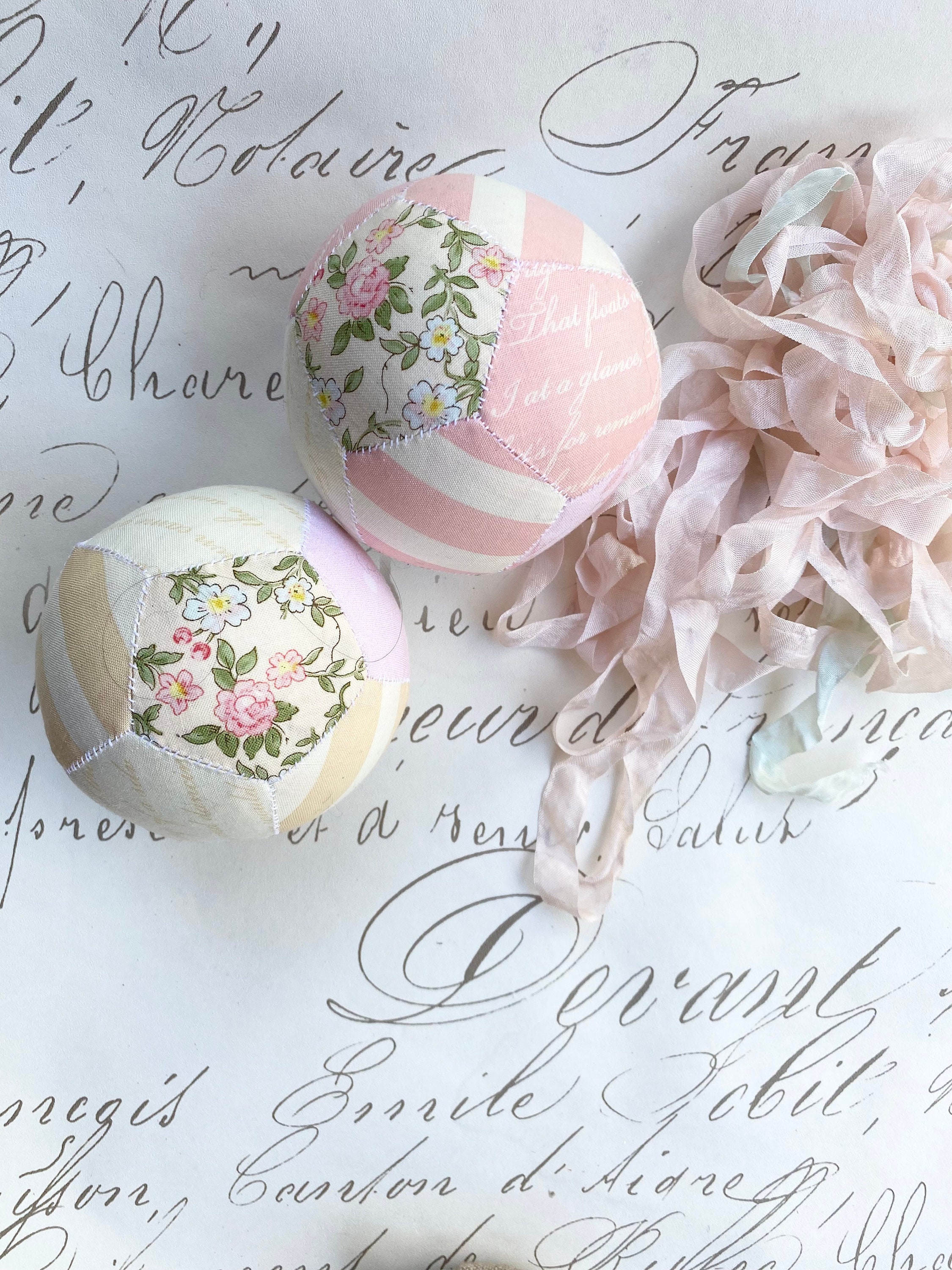 Baby Soft Rattle Fabric Ball. Heirloom Handmade Soft Rattle - Etsy Ireland