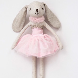 Handmade toy bunny . bunny toy. baby shower gift. heirloom toys. soft bunny toy. toddler toy.