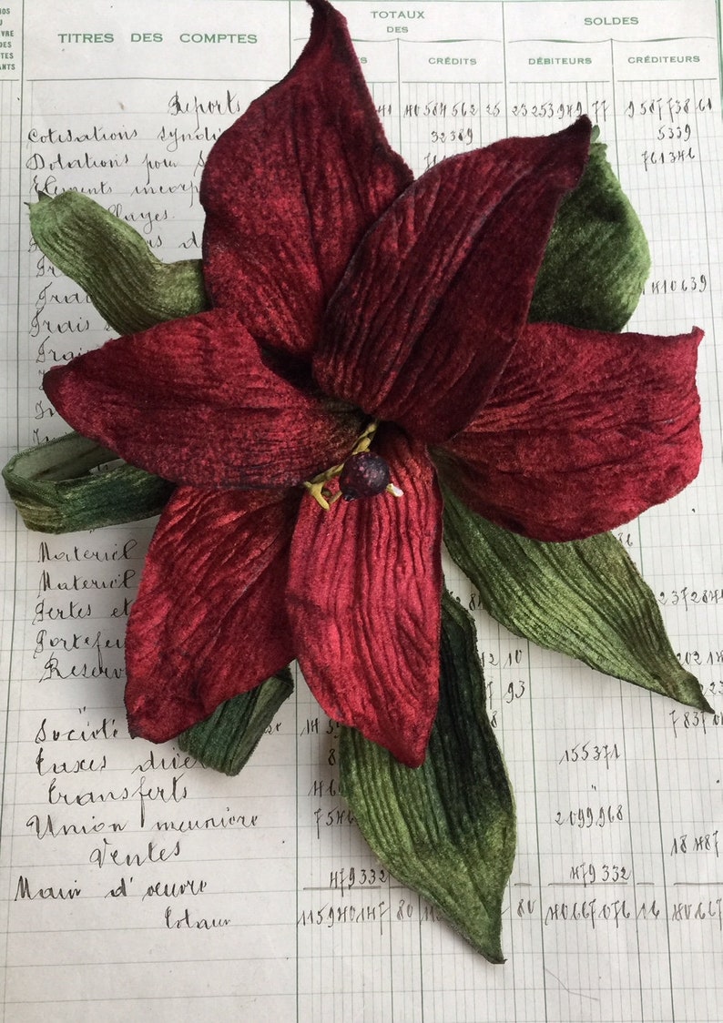 Velvet Flowers. Velvet Millinery. Vintage Millinery. Flower Etsy