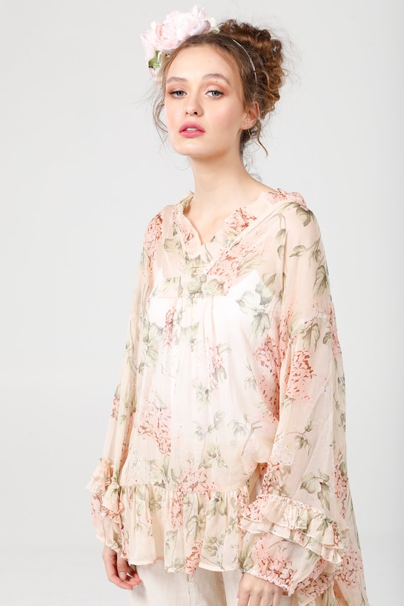 Ladies chiffon tops uk sales