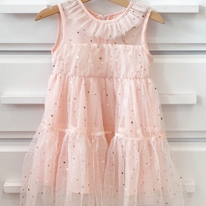 Twinkle little star dress . Toddler dress . Birthday dress . Special occasion dress . Tulle and star dress .