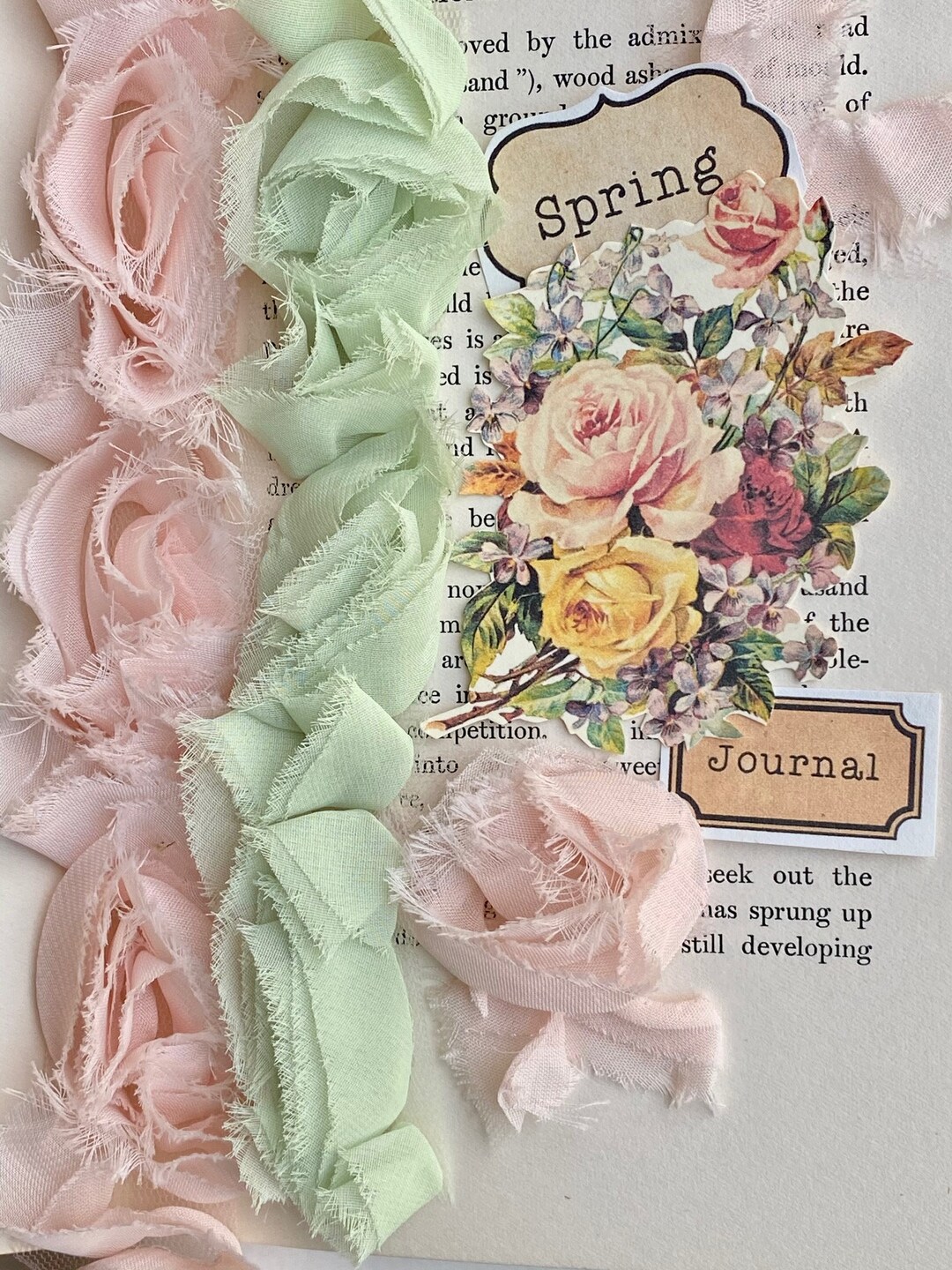 Organza Rose Ruffle Trim. Scrapbooking Trim. Rose Ruffle Ribbon . Slow ...